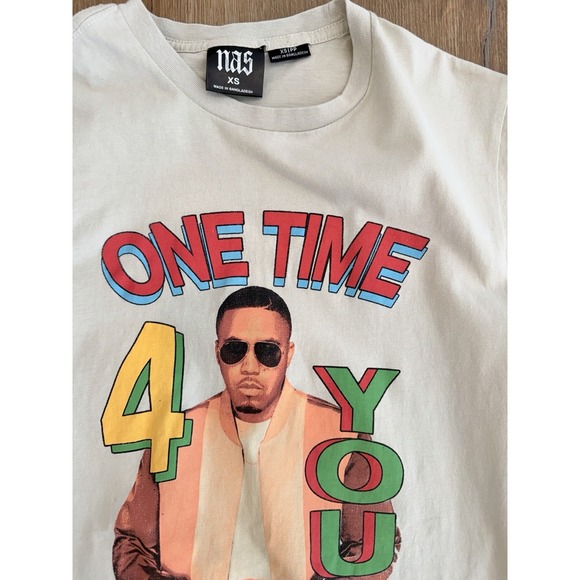 RARE NAS T-Shirt Tee Music Back Nasty 1994 One Time For 4 Your Mind nasty Sz XS - Picture 2 of 4